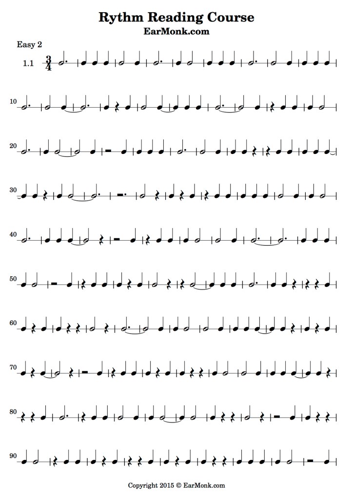 Rhythm Exercise Easy 1